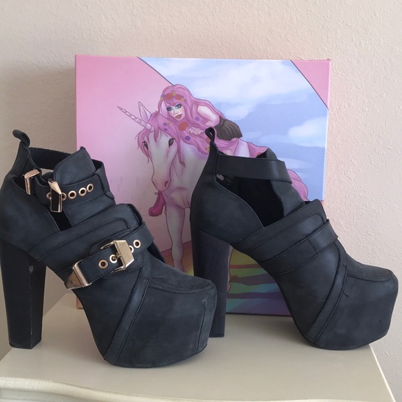 Platform leather booties - Picture 3 of 6